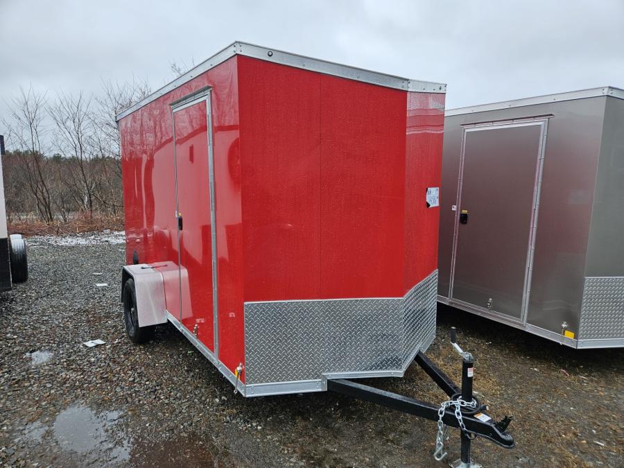 RDLX 6X12 RC ENCLOSED RAMP DOOR RED Image 1