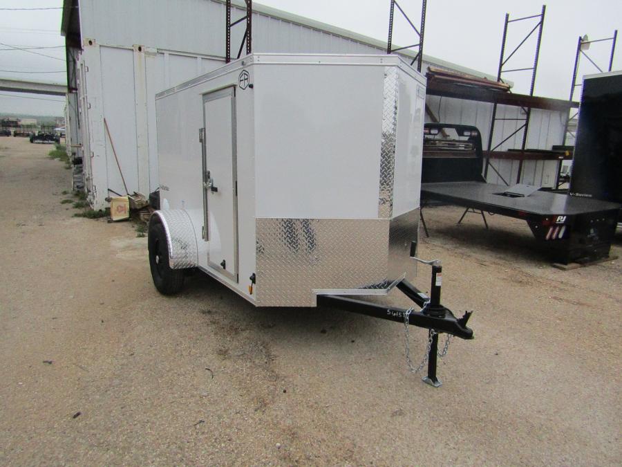 VHW5 5X8 ENCLOSED RAMP DOOR WHITE B Image 1