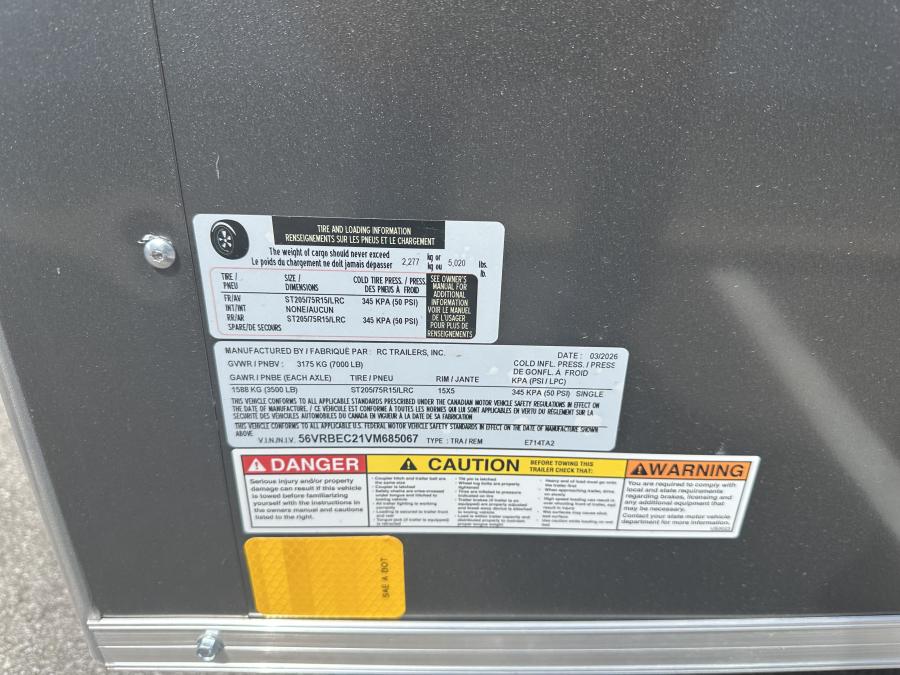 RWT7 7X14 TA RC ENCLOSED RAMP DOOR Image 2