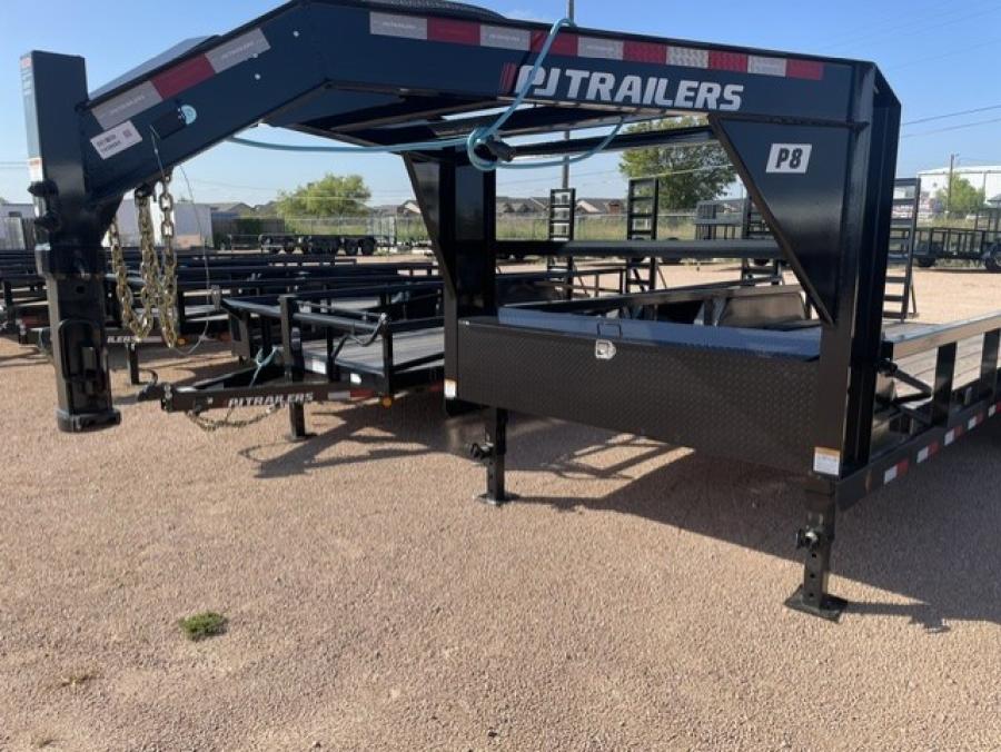 PJ TRAILERS P8S2 PJ 20X82, GN EB2, SM, TILT, 6D BLACK, FUR Image 0