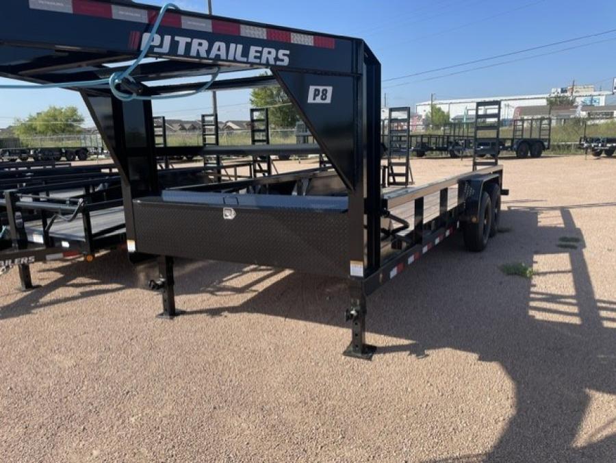 PJ TRAILERS P8S2 PJ 20X82, GN EB2, SM, TILT, 6D BLACK, FUR Image 1