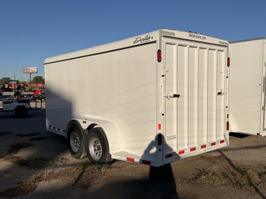 Delta 300TB-16, 6.8' x 16' Enclosed Screwless Cargo Trailer, w/ Spring Assisted Ramp Door Image 3