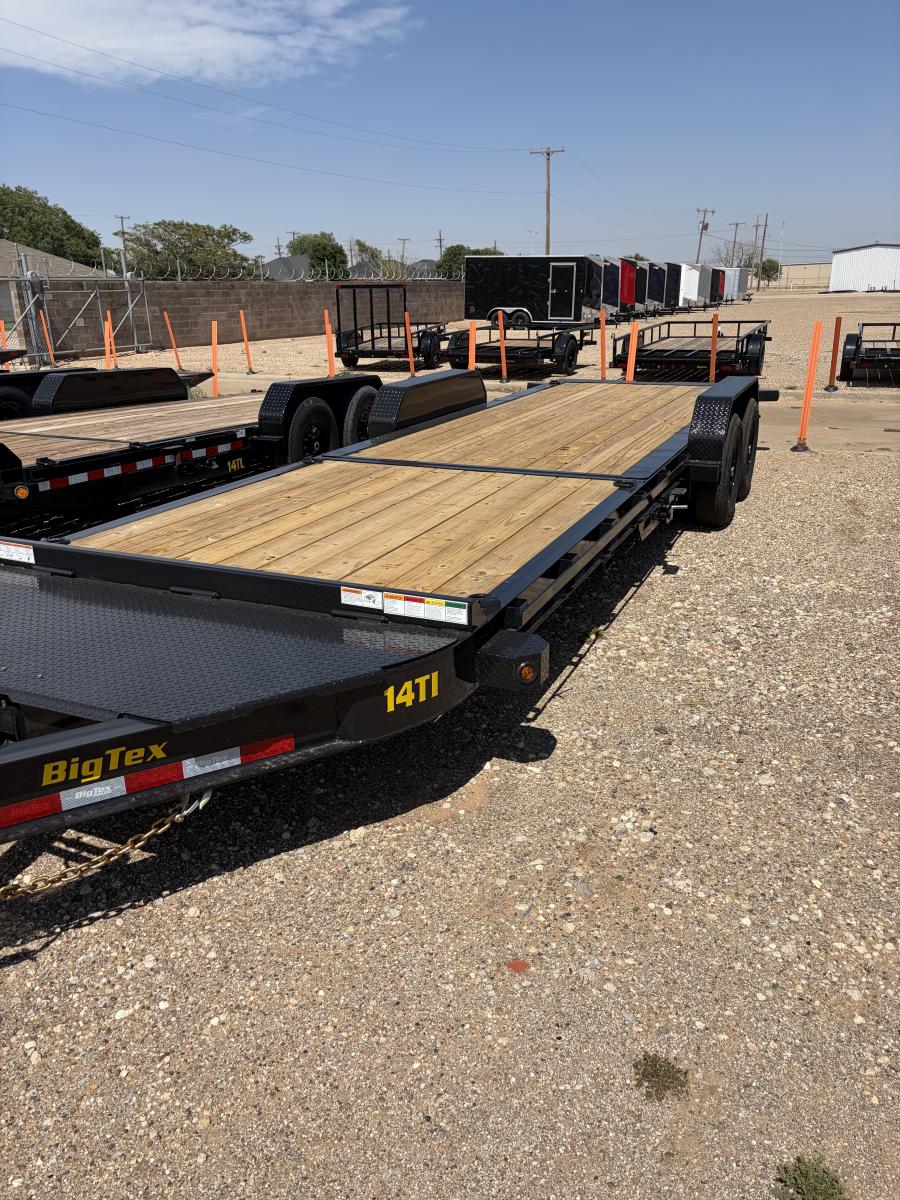 Big Tex 14TI 83″ x 24 (16 + 8) Heavy Duty I-Beam Tilt Bed Trailer Image 0