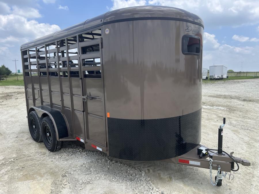 16 X 6.8 X 7 - LIVESTOCK TRAILER BY DELTA MFG Image 3