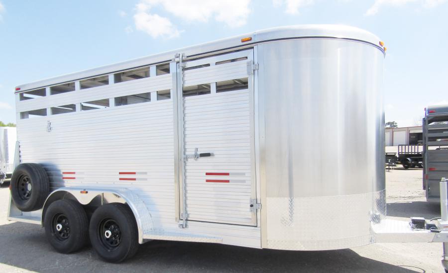 WW ALL ALUM 16X7 STOCK TRAILER #28720 Image 1