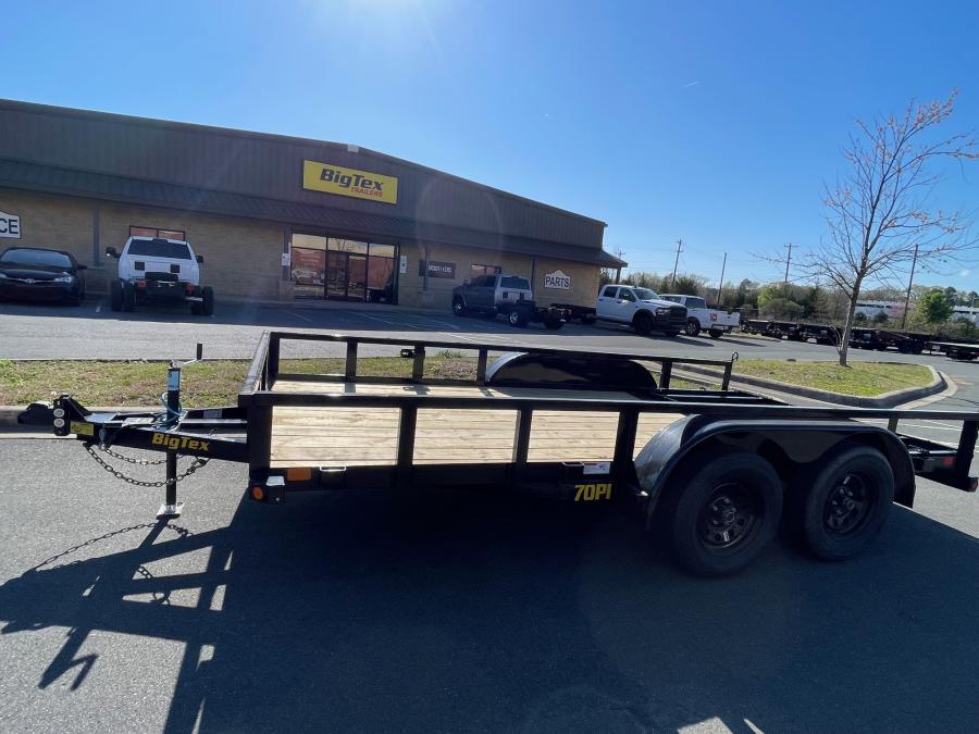 Big Tex 70PI 7K TAND SQ TU UTL 83"X16 2 BRAKES, BLK Image 0