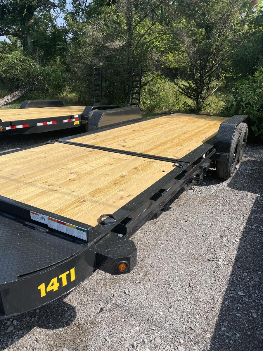 Big Tex 14TI 83" x 22 (16 + 6) Heavy Duty I-Beam Tilt Bed Trailer Image 2
