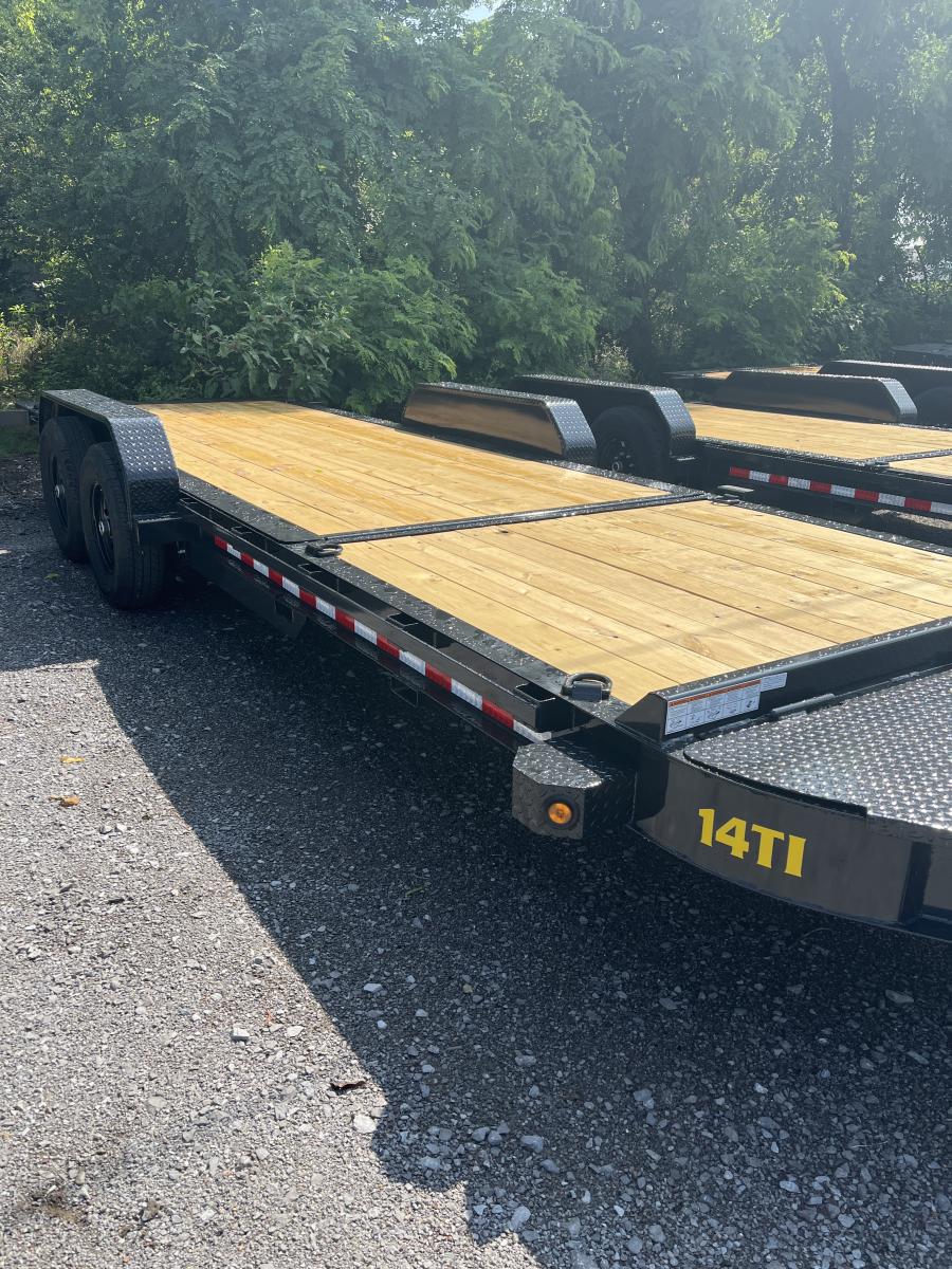 Big Tex 14TI 83" x 22 (16 + 6) Heavy Duty I-Beam Tilt Bed Trailer Image 4