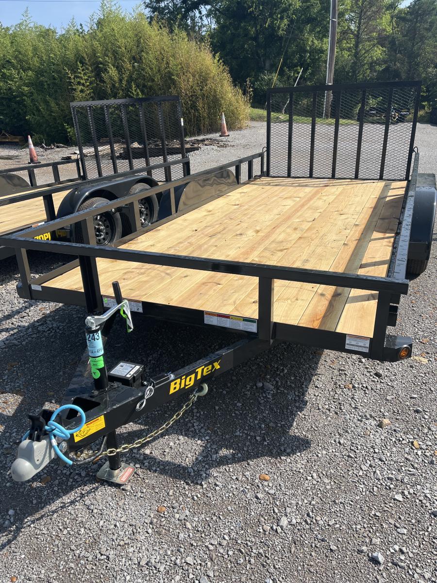 Big Tex 70PI 7K TAND SQ TU UTL 83"X16 2 BRAKES, BLK Image 0
