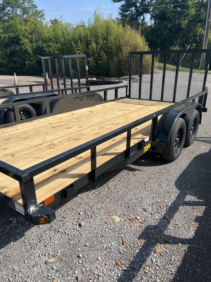 Big Tex 70PI 7K TAND SQ TU UTL 83"X16 2 BRAKES, BLK Image 1
