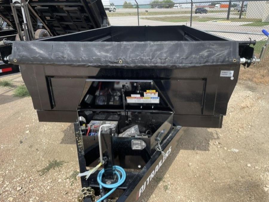 PJ TRAILERS D3J1 PJ 6X12 DUMP, EB2, SB CHG 5.2K/A, BLACK, RAMP, GATE Image 2