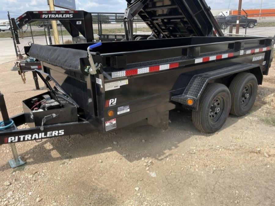 PJ TRAILERS D3J1 PJ 6X12 DUMP, EB2, SB CHG 5.2K/A, BLACK, RAMP, GATE Image 3