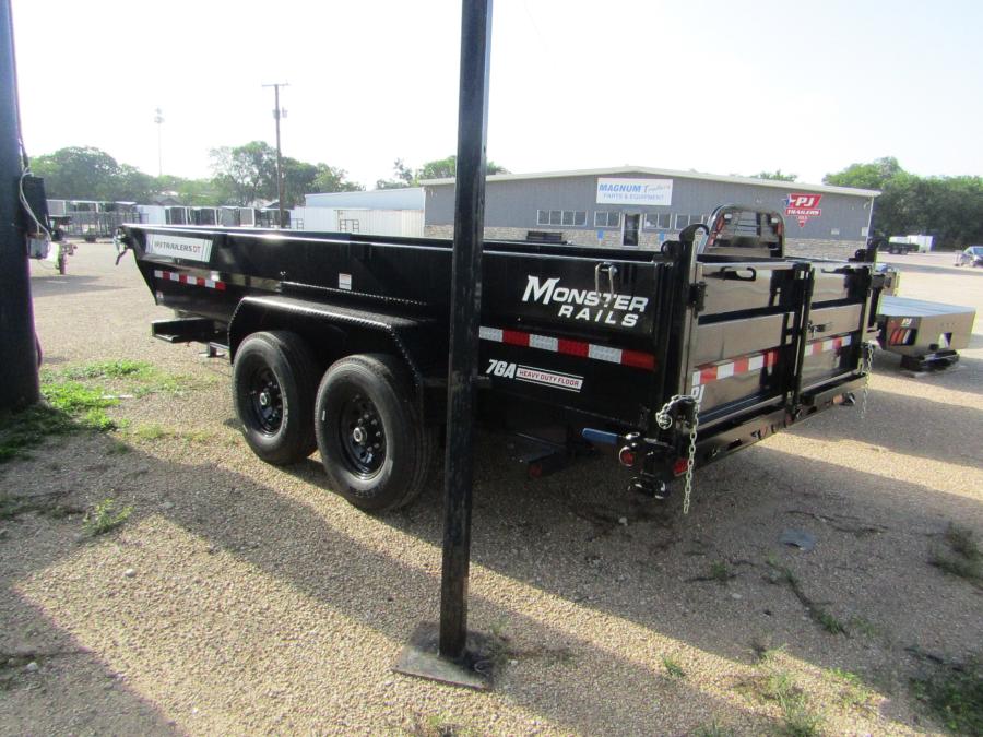 PJ TRAILERS DT1J PJ 7X16 TELEDUMP,EB2,SM,TK,SIR 2SIDE,2WG,BK Image 2