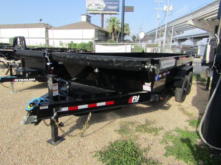 PJ TRAILERS DT1J PJ 7X16 TELEDUMP,EB2,SM,TK,SIR 2SIDE,2WG,BK Image 3