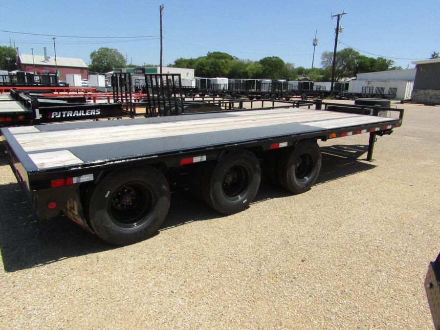 102″X20′ TRIPLE 10K AXLE HAUL TRAILER, NO RAMPS, 14 PLY TIRES, SPARE TIRE Image 3