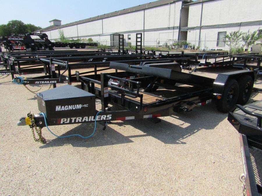 PJ TRAILERS T6J1 PJ 18X82, STK PCK, BW FULL DEC FR, FS TB, 12K WNCH, ROLLER Image 3