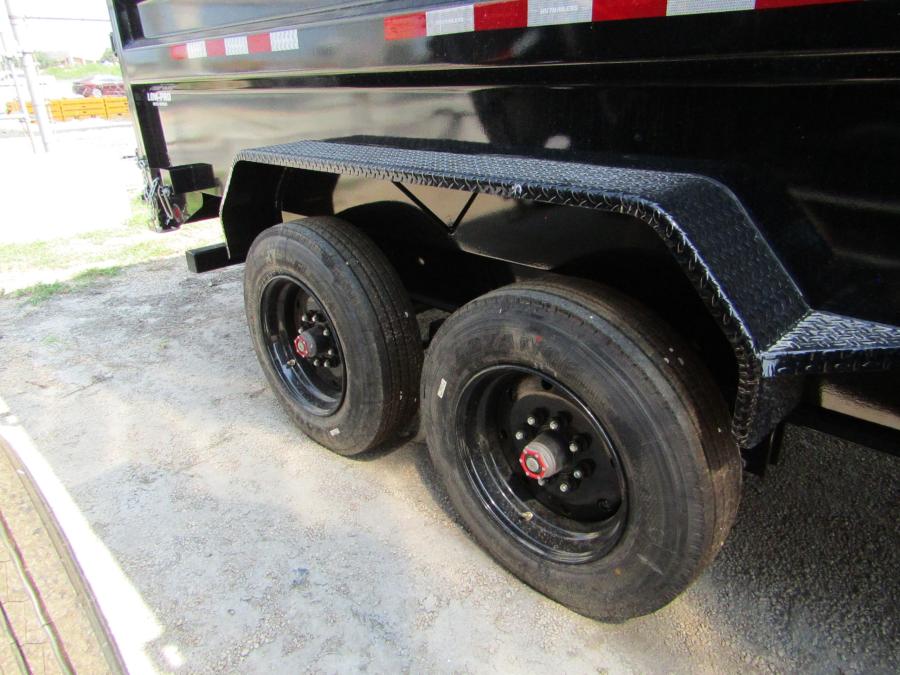 PJ TRAILERS DXT1 PJ 7X16 DUMP 8K OILB, LR-H, ES SBS,HYD JACK, ST,4 FT SIDES BK Image 2