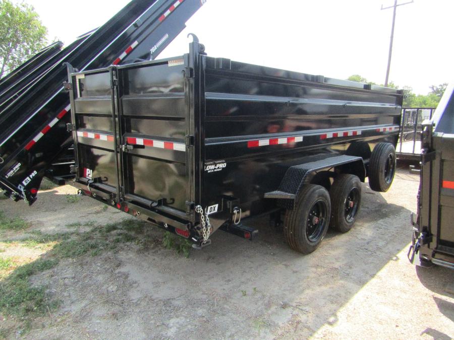 PJ TRAILERS DXT1 PJ 7X16 DUMP 8K OILB, LR-H, ES SBS,HYD JACK, ST,4 FT SIDES BK Image 3
