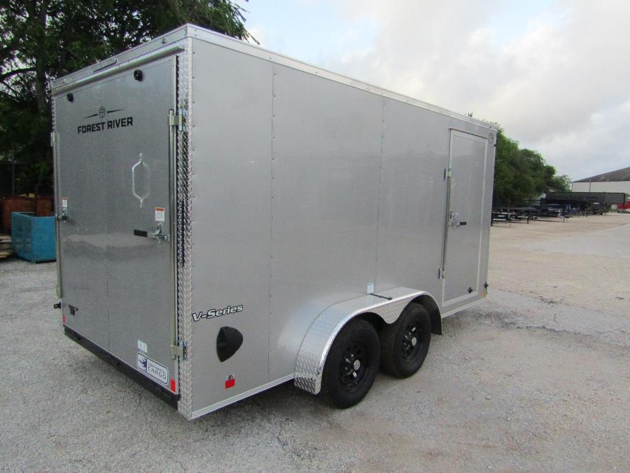 VHW7 7X14ENCLOSED RAMP DOOR SILVER Image 1