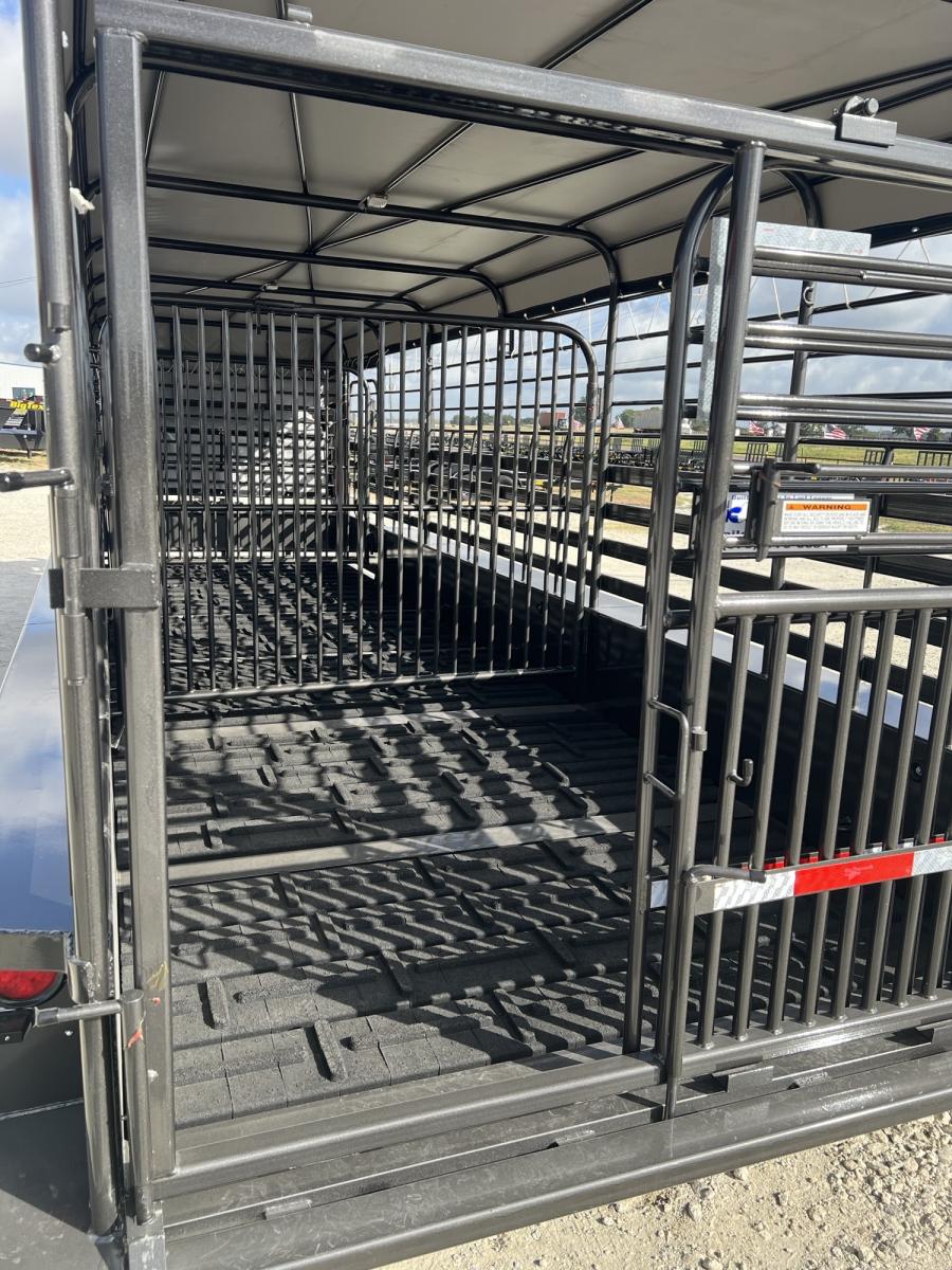 STEEL GN LIVESTOCK TRAILER 24 X 6.8 W/ (2) 7K AXLES BY GOOSENECK Image 5