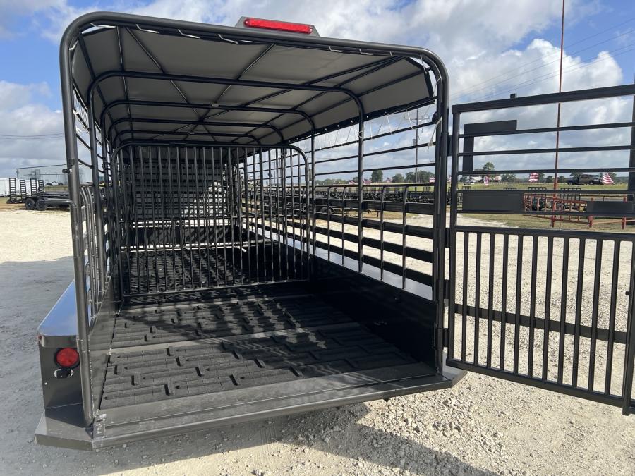 STEEL GN LIVESTOCK TRAILER 24 X 6.8 W/ (2) 7K AXLES BY GOOSENECK Image 6