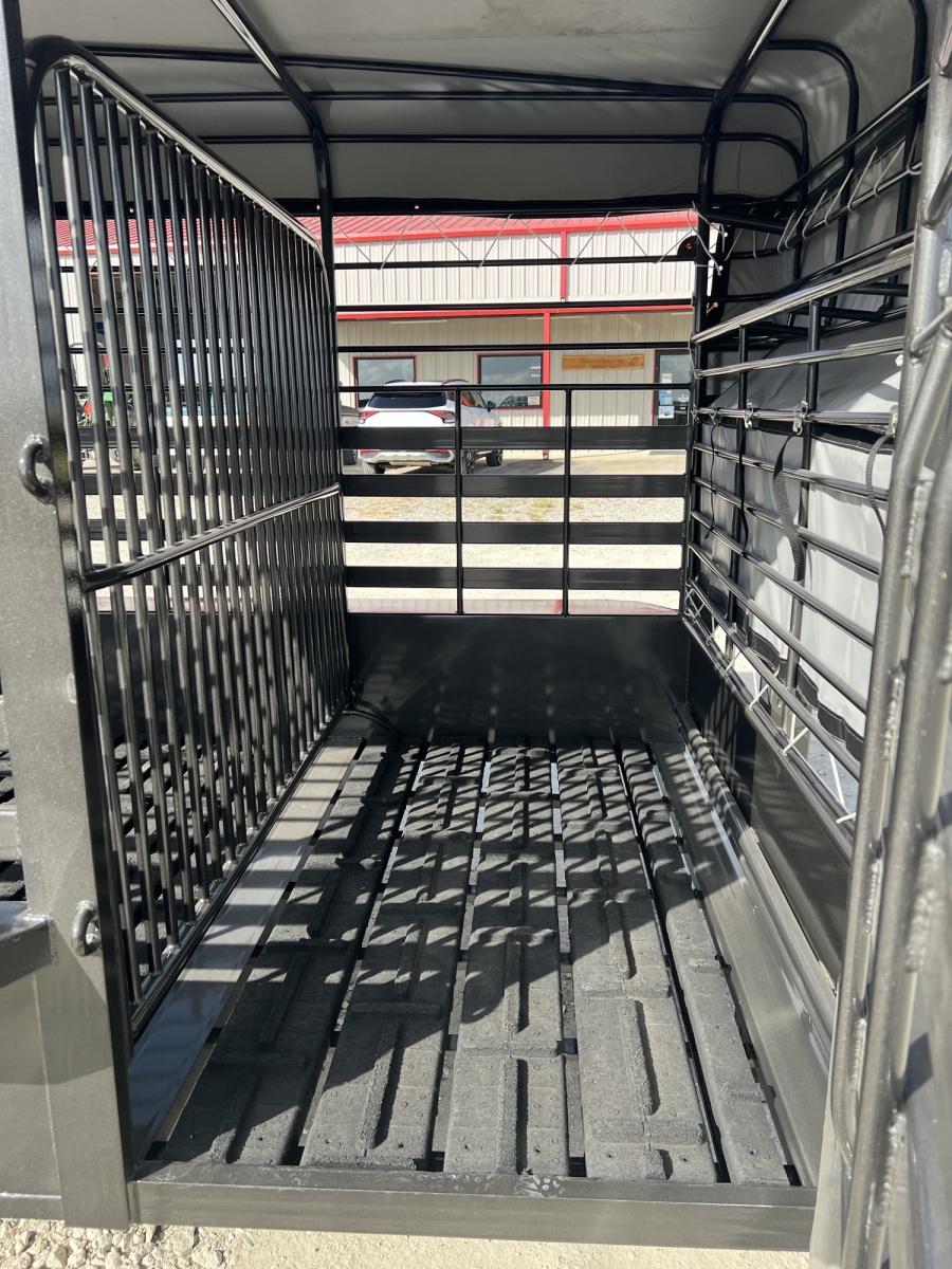 STEEL GN LIVESTOCK TRAILER 24 X 6.8 W/ (2) 7K AXLES BY GOOSENECK Image 9