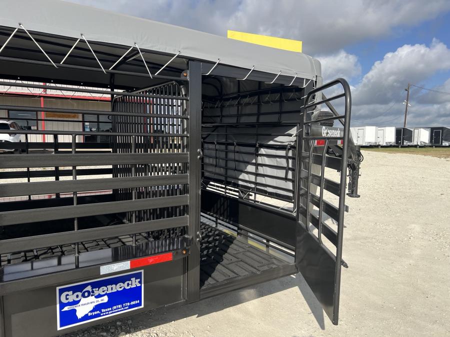 STEEL GN LIVESTOCK TRAILER 24 X 6.8 W/ (2) 7K AXLES BY GOOSENECK Image 10