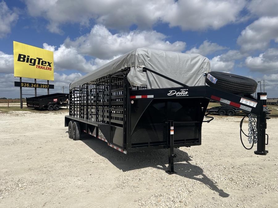 24′ x 6’8″ x 7′ GN LIVESTOCK TRAILER BY DELTA MFG Image 1