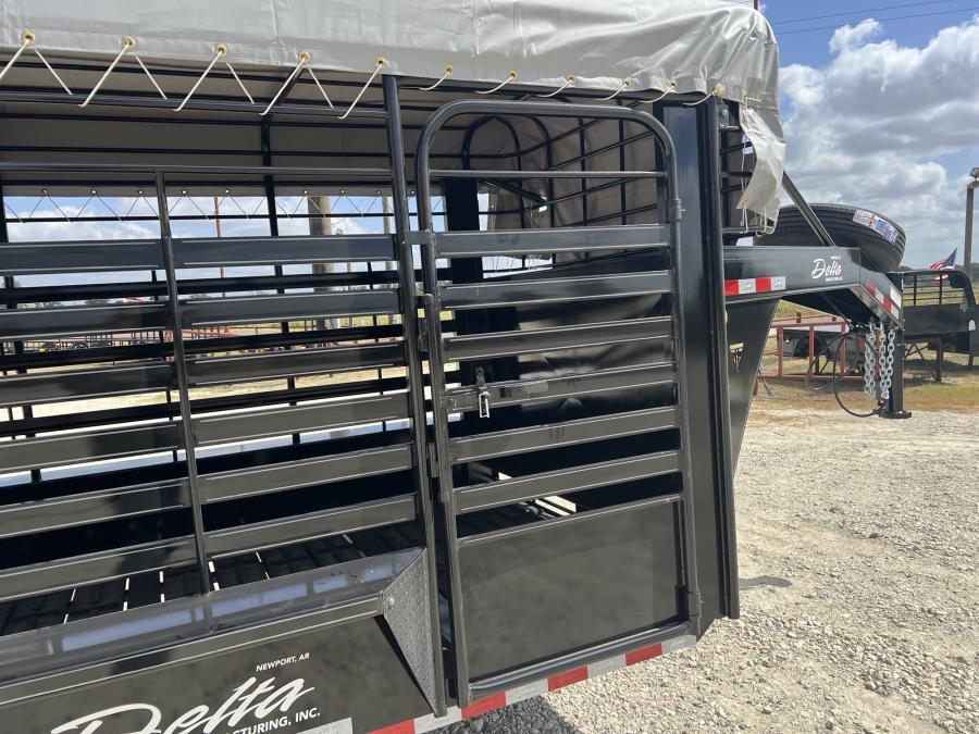 24' x 6'8" x 7' GN LIVESTOCK TRAILER BY DELTA MFG Image 11