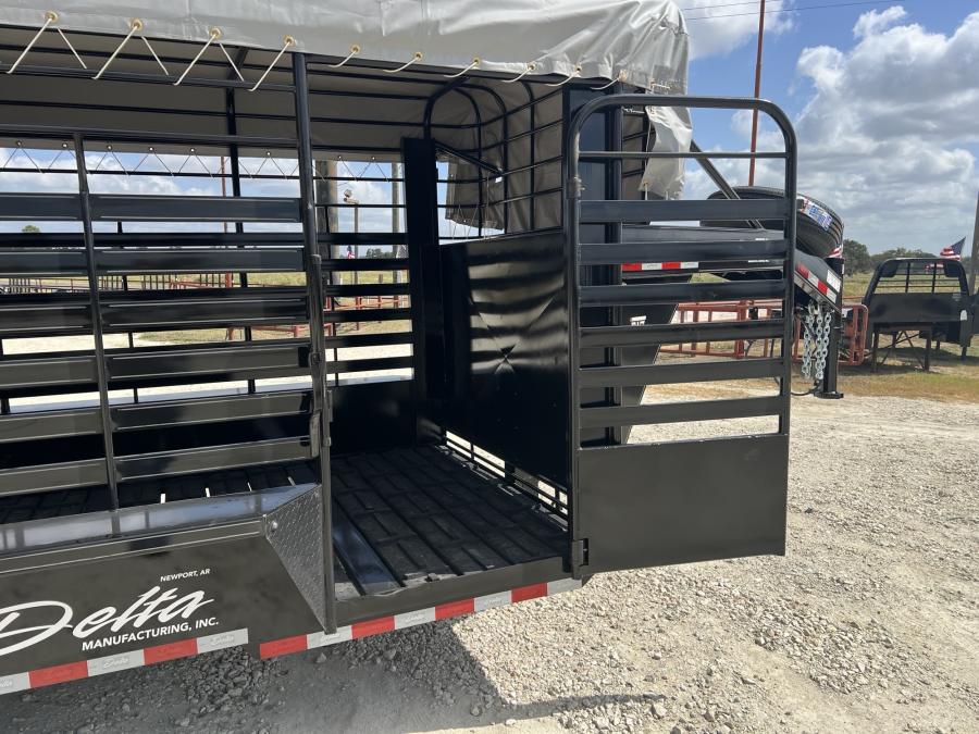 24' x 6'8" x 7' GN LIVESTOCK TRAILER BY DELTA MFG Image 12
