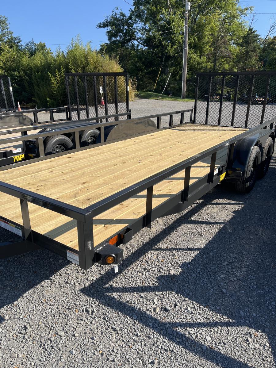 Big Tex 70PI 7K TAND SQ TU UTL 83"X20 2 BRAKES, BLK Image 1