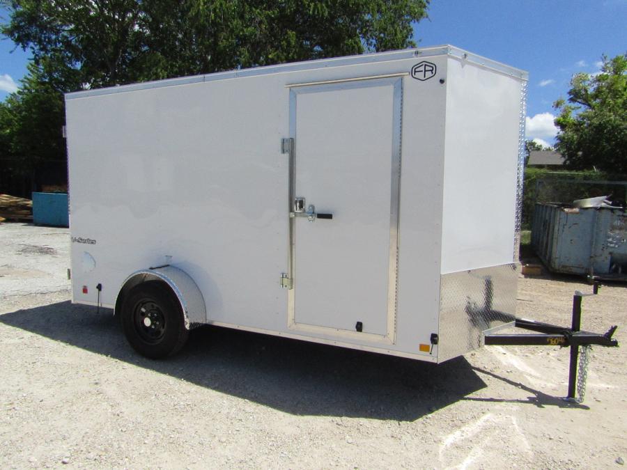VHW6 6X12 ENCLOSED DBL DOOR WHITE B Image 0
