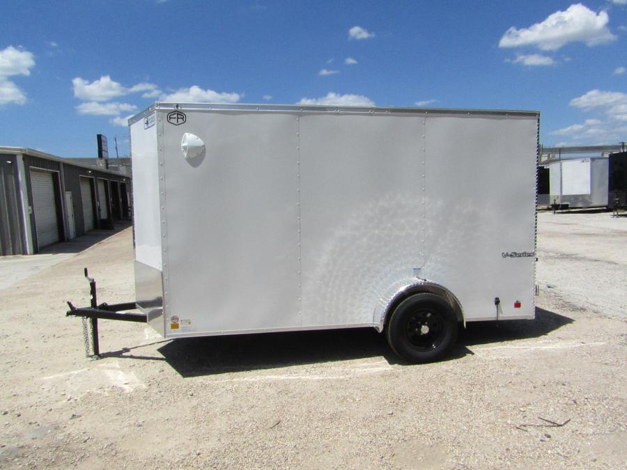 VHW6 6X12 ENCLOSED DBL DOOR WHITE B Image 2