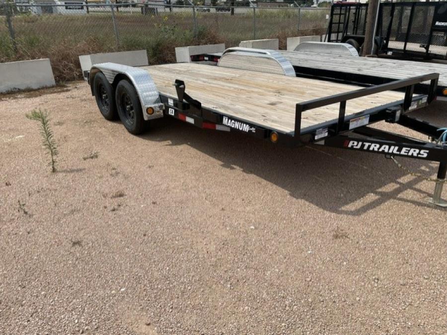 PJ C4, Car Hauler, 16′ x 83″, 7K, Spare Mount Image 1