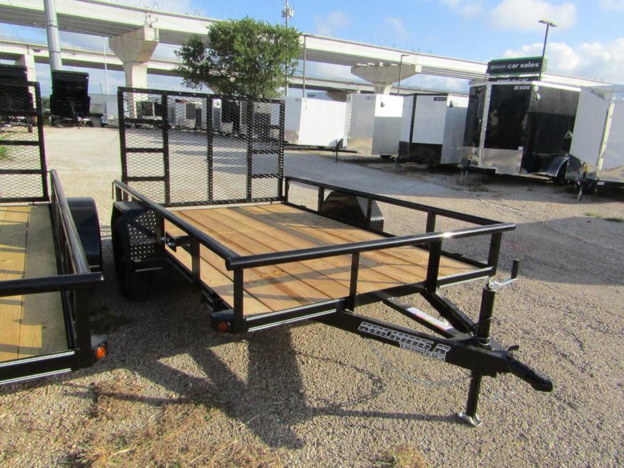 77"X10' SINGLE AXLE UTILITY TRAILER W/ CLEATED RAMPGATE Image 0