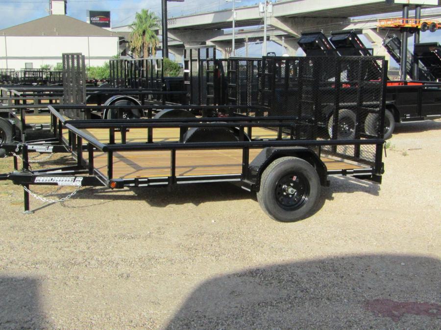 77"X10' SINGLE AXLE UTILITY TRAILER W/ CLEATED RAMPGATE Image 1