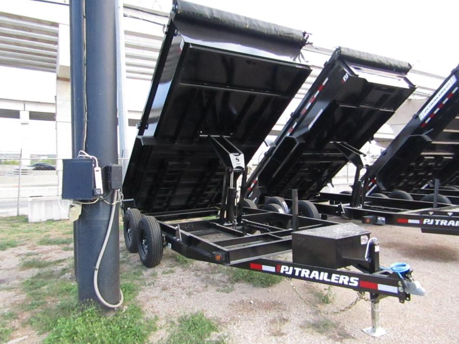 83"X14' TANDEM AXLE DUMP TRAILER W/ 7K AXLES, 24" SIDES, RAMPS, TARP, SCISSOR LIFT Image 0