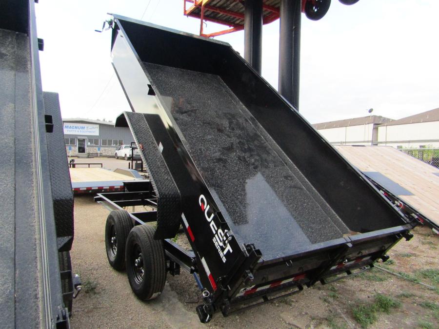 83"X14' TANDEM AXLE DUMP TRAILER W/ 7K AXLES, 24" SIDES, RAMPS, TARP, SCISSOR LIFT Image 2