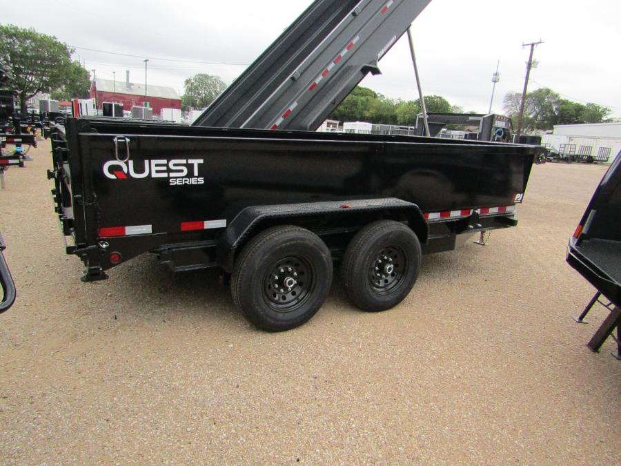 83"x14' TELESCOPING DUMP TRAILER, BUMPER PULL W/ 24" SIDES Image 2
