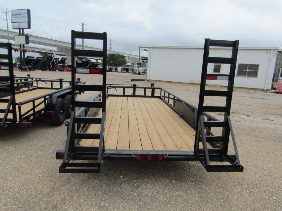 83"X18' HD BUMPER PULL W/ 7K AXLES, 5' FOLD UP RAMPS Image 3