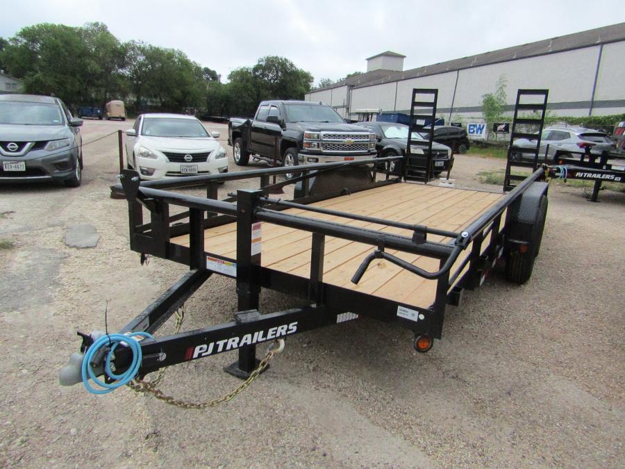 83"X18' HD BUMPER PULL TRAILER W/ 7K AXLES, 5' FOLD UP RAMPS Image 2