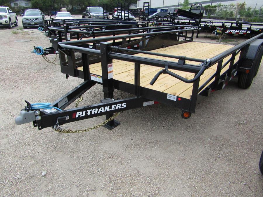 83"X18' HD BUMPER PULL TRAILER W/ 7K AXLES, 5' SLIDE OUT RAMPS Image 0