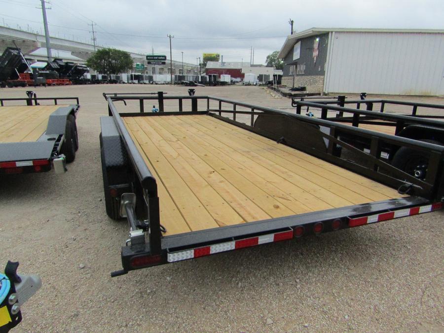 83"X18' HD BUMPER PULL TRAILER W/ 7K AXLES, 5' SLIDE OUT RAMPS Image 1