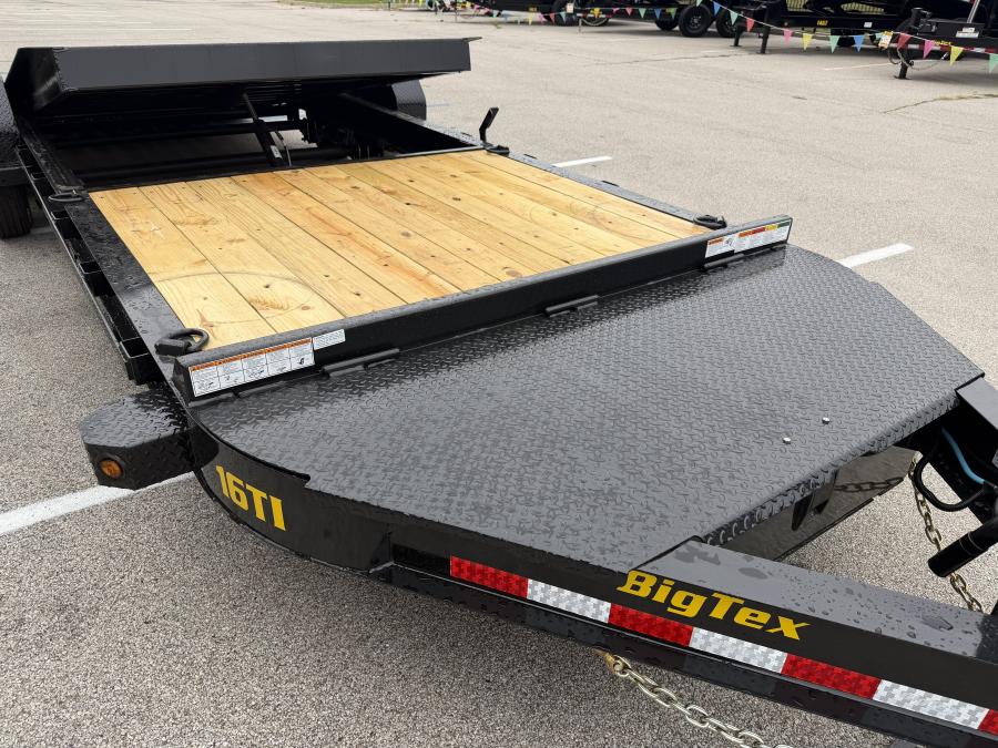 Big Tex 16TI 83" x 22 (16 + 6) Heavy Duty I-Beam Tilt Bed Trailer Image 4