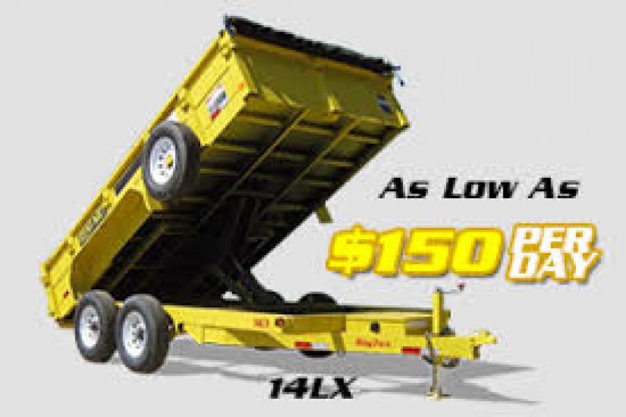 RENTAL *********14LX DUMP TRAILER image 0