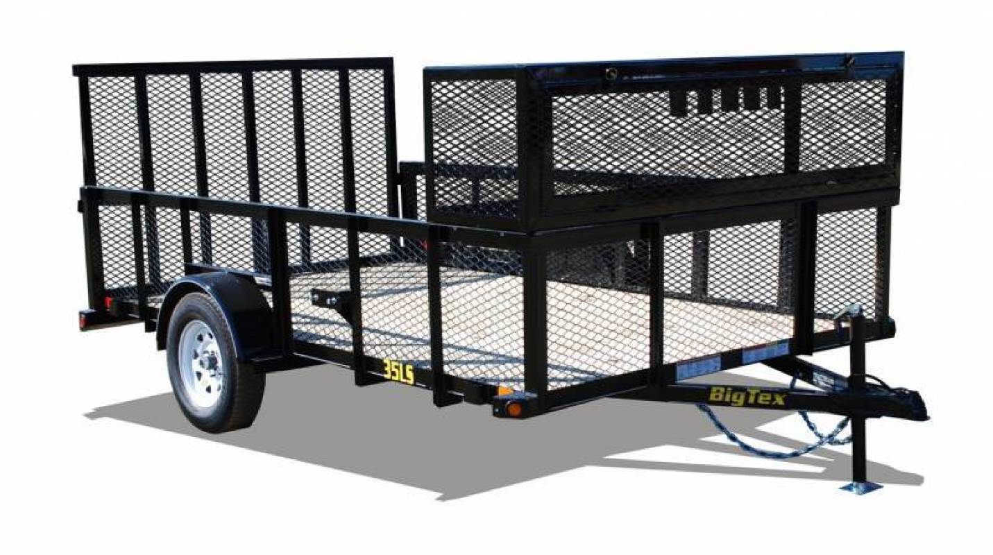 77" x 12' Expanded Metal Landscaping Trailer w/ Lockable Box