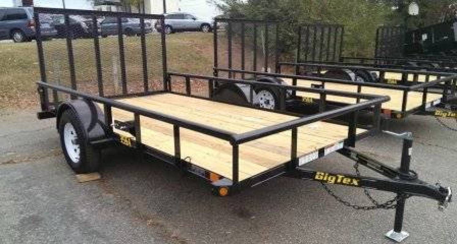 big Tex 77"x10' Single Axle Utility Trailer